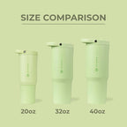 HydroJug Sport - Stainless Steel Tumbler with Straw, Vacuum Insulated, 20oz Leakproof Water Bottle, Ergonomic Design, Reusable, Dishwasher Safe, Rubber Base, Durable for Gym or Outdoors, Melon