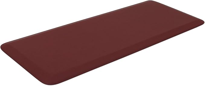 NewLife by GelPro Anti-Fatigue Designer Comfort Kitchen Floor Mat, 20x48”, Grasscloth Crimson Stain Resistant Surface with 3/4” Thick Ergo-Foam Core for Health and Wellness