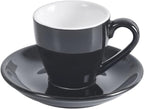Porcelain Espresso Cup with Saucer, Espresso shot Cup, 80ml/2.7Oz, Black…