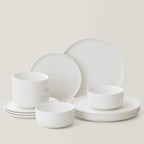 WENSHUO Dinner Plates Set of 6, Chip and Scratch Resistant (Nacre White, 8.5 Inch)