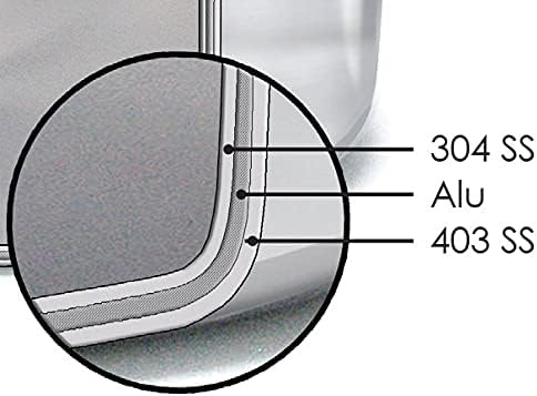 THBCZ2-SS9-B Chef Series Sous Vide Pot, 9.8 qt, Silver, 9.8-Quart Pot