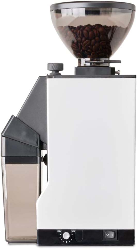 Eureka Mignon Crono Brew Coffee Grinder | 150g | 50mm Steel Burrs | Timer | White