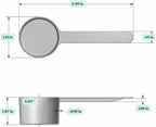 2 Tablespoon (1/8 Cup | 1 Oz. | 6 Teaspoon | 29.6 mL) Long Handle Scoop for Measuring Coffee, Pet Food, Grains, Protein, Spices and Other Dry Goods (Pack of 5)