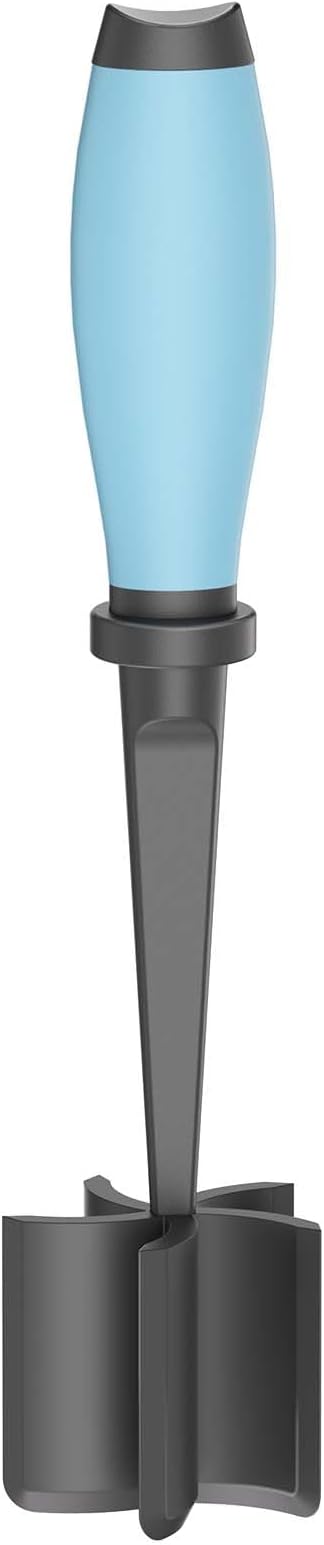 Meat Chopper, 5 Curve Blades Ground Beef Masher, Heat Resistant Meat Masher Tool for Hamburger Meat, Ground Beef, Turkey and More, Nylon Hamburger Chopper Utensil Non-scratch Utensils-blue