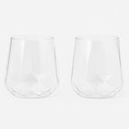 40 count Diamond Unbreakable Stemless Plastic Wine Champagne Whiskey Glasses Elegant Durable Disposable Indoor Outdoor Home office wedding bars 12 Ounce (Classic Old Fashioned Clear)