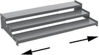 Premium Spice Rack Organizer for Countertops - tiered spice rack organizer for cabinet,spice jars, oil bottles and utensils 1 Pack Grey (modern rust-resistant design)