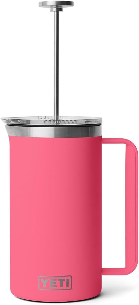 YETI Rambler 34 oz. French Press Coffee Maker, Tropical Pink