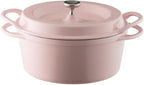 Vermicular Oven Pot | Non-Toxic Enameled Cast Iron Pot | 22cm (3.7 Qt) | Oven-safe | Induction-compatible | Dutch Oven | Made in Japan | Serves 3-4 | Pearl Pink