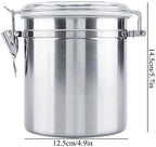 Glass Kitchen Storage Canister Mason Jars with Lids, 5inch Airtight Glass Canister with Hinged Lid， for Kitchen Canning Cereal,Pasta,Sugar,Beans