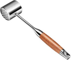 Meat Tenderizer Tool 304SS for Kitchen,Meat Mallet Meat Hammer Meat Beater for Tenderizing and Flattening Meat,Meat Pounder Tenderizer for Pounding Meats, Hanging Loop,Basic Handle (Rosewood)