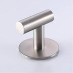 Self Adhesive Hooks 304 Stainless Steel Heavy Duty Hangers Without Nails for Bathrooms Kitchen Livingroom Garage Hotel Towel Hook-2 Pack (Silver)