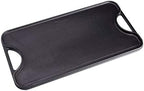 Victoria Rectangular Cast Iron Griddle. Double Burner Griddle, Reversible Griddle Grill, 18.5 x 10 Inch, Seasoned with 100% Kosher Certified Non-GMO Flaxseed Oil