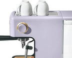 Beautiful 20-Bar Slim Espresso Machine | Single & Double Shot Programmable Brewing, Compact 4.7-in Width, Stainless Cup Warmer, Auto Shut-Off, 50 oz Tank (Lavender)