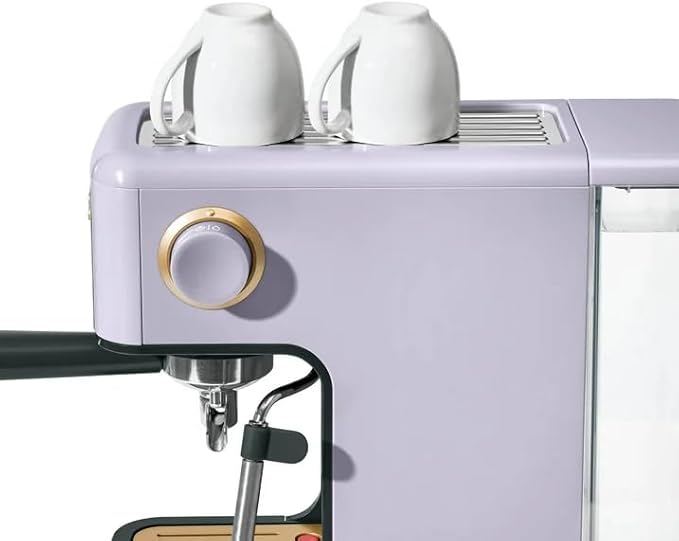 Beautiful 20-Bar Slim Espresso Machine | Single & Double Shot Programmable Brewing, Compact 4.7-in Width, Stainless Cup Warmer, Auto Shut-Off, 50 oz Tank (Lavender)