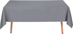 sancua Rectangle Tablecloth - 70 x 120 Inch - Stain and Wrinkle Resistant Washable Polyester Table Cloth, Decorative Fabric Table Cover for Dining Tables, Buffet Parties and Camping, Light Grey