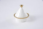 Pampa Bay Golden Salerno Titanium-Plated Porcelain Small Tagine, 5 x 5in
