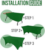 Utopia Kitchen 6FT Spandex Tablecloth [1 Pack, Emerald Green] 200 GSM Stretch, Fitted, Washable and Wrinkle Resistant Table Cloth Rectangle Cover for Trade Shows, Wedding, Parties [72Lx30Wx30H Inch]