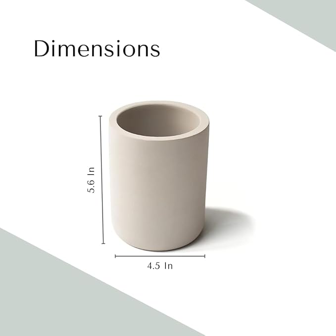 Selegna Instant Dry Utensil Holder for Kitchen Countertop, Diatomite Stone Utensil Caddy, Diatomaceous Earth Kitchen Utensil Organizer | Quick Drying Water Absorbing Pottery for Sink organization