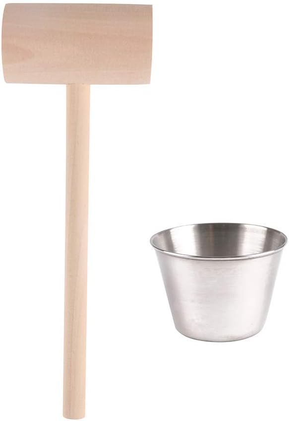 Artcome 22 Piece Seafood Tools Set for 4 People including 4 Lobster Crab Crackers 4 Lobster Shellers 6 Seafood Forks 4 Sauce Cups and 4 Lobster Crab Mallets