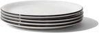 Made In Cookware - Set of 4 - Bread and Butter Plates - White With Black Rim - Porcelain - Crafted in England