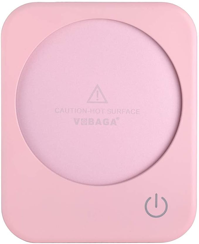 VOBAGA Mug Warmer & Coffee Mug Warmer with 4 Hours Auto Shut-Off, Coffee Warmer Plate for Office Home Desk Use with 3 Temperature Settings, Cup Warmer for Cocoa, Tea, Milk, Water, Coffee Gifts(No Cup)