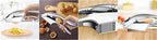 Premium Stainless Steel Garlic and Ginger Press, Walnut Crusher Set,3 in 1 Professional Grade Mincer, Crusher with Brush & Peeler - Easy-Clean, Dishwasher Safe & Soft Handle for Fine Garlic Crushing