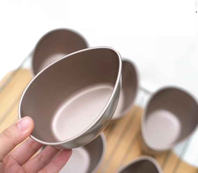 ARFUKA Egg Poachers 320ml Egg Poacher Cups Egg Poaching Cups Carbon Steel Poached Egg Cooker for Stove Top Microwave Air Fryer Pack of 2