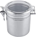 Glass Kitchen Storage Canister Mason Jars with Lids, 5inch Airtight Glass Canister with Hinged Lid， for Kitchen Canning Cereal,Pasta,Sugar,Beans