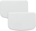 Plastic Bench Scraper for Baking - 2 White Bowl Scraper - Flexible Food Safe Dough Scraper Multipurpose Good Grip Curved and Flat Edge Dough Cutter - Essential Pan Scraper for Kitchen Use - RamPro