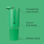 HydroJug Sport - Stainless Steel Tumbler with Straw, Vacuum Insulated, 20oz Leakproof Water Bottle, Ergonomic Design, Reusable, Dishwasher Safe, Rubber Base, Durable for Gym or Outdoors, Clover