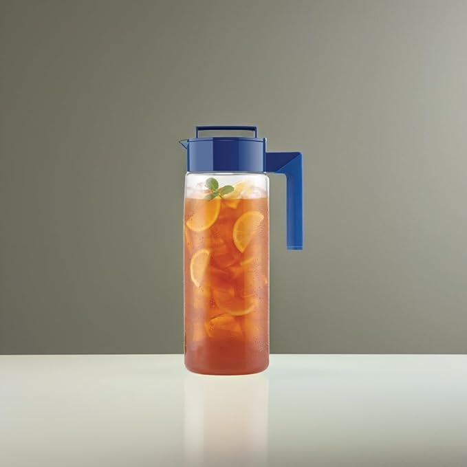 Takeya Patented and Airtight Pitcher Made in the USA, 2 Quart, Blueberry, 10034