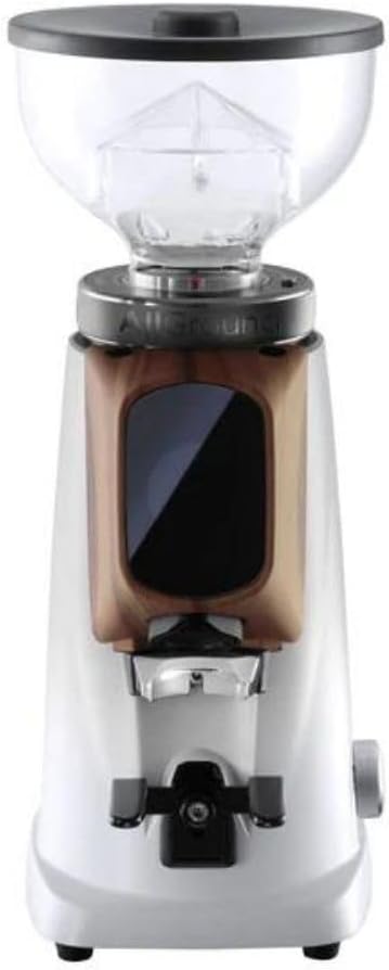 AllGround All Purpose Home Coffee Grinder - Residential Grinder - Made in Italy - By Fiorenzato (White w/Walnut)