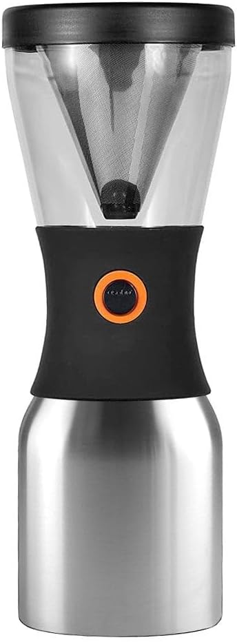 asobu Cold Brew Coffee Maker, Award-Winning 40oz Insulated Cold Brew Brewer with Portable Stainless Steel Carafe – No.1 Europe Coffee Fest Winner, Leakproof, BPA-Free, Keeps Cold 24H
