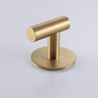 Self Adhesive Hooks 304 Stainless Steel Heavy Duty Hangers Without Nails for Bathrooms Kitchen Livingroom Garage Hotel Towel Hook-2 Pack (Gold)