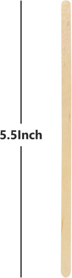 5.5inch Wooden Coffee Stirrers, 500 Count Disposable Stir Sticks for Coffee & Cocktails, Wooden Beverage Mixer with Smooth Ends, Swizzle Drink Sticks