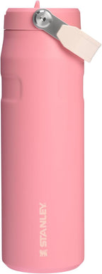 Stanley IceFlow Flip Straw 2.0 Water Bottle 24 oz | Built-In Straw for Travel and Sports | Lightweight and Leak Resistant | Insulated Stainless Steel | BPA-Free | Pink Mesa
