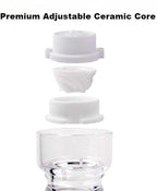 Premium Manual Crystal Pepper Salt Grinder. Environmentally Friendly Adjustable Wooden Top Grinder with Ceramic Core. Visually Transparent Acrylic Body with 3.5oz Capacity (6 ")