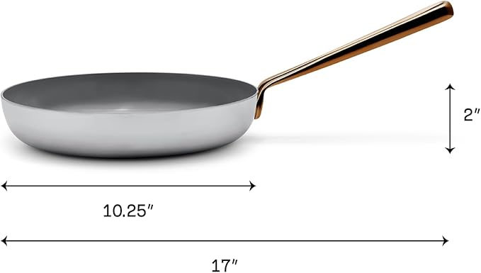 Great Jones Large Fry 10.25 Inch Nonstick Frying Pan | Nontoxic Ceramic Coating, PTFE & PFOA-Free | Welded Handle, Induction & Oven Safe | Dishwasher Friendly