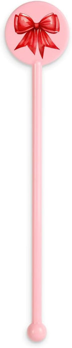 5.5" Custom Light Pink Disc-Top Stirrer – Personalized Drink Stirrers for Baby Showers, Parties, Cocktails, and Events – 50 Pack