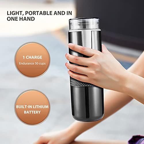 CHICIRIS Portable Coffee Machine Compatible for Capsules Ground Coffee Handheld Coffee Maker Manually Operated for Camping Hiking One Button no Heating Function