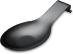 Matte Black Spoon Rest, Stainless Steel Spoon Holder for Stove Top, kitchen utensils Holder for Ladles, Tongs, Spatula, Stove Spoon Holder, Pot Lid Holder, Dishwasher Safe (1PC-9.5 Inch)
