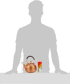 Funmaker Handmade Solid Copper Tea Pot Kettle Stovetop Teapot Thick Hammered Copper Tea Pot Kettle Stovetop Teapot Made for gasstove tops pure copper kettle (Type 7-2200ml)