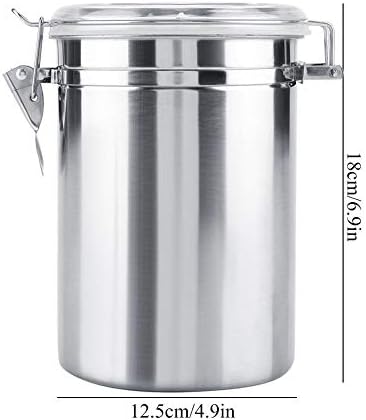 Airtight Canisters Sets for the Kitchen Counter - Stainless Steel Food Storage Containers with Lids for Tea, Coffee, Sugar, Flour - Baking Dry Storage, Metal Pantry Canister
