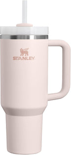 Stanley Quencher H2.0 Tumbler with Handle and Straw 40 oz | Flowstate 3-Position Lid | Cup Holder Compatible for Travel | Insulated Stainless Steel Cup | BPA-Free | Rose Quartz 2.0