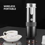 CHICIRIS Portable Coffee Machine Compatible for Capsules Ground Coffee Handheld Coffee Maker Manually Operated for Camping Hiking One Button no Heating Function