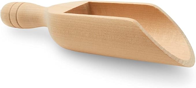 1/2 Cup Ice Scoop for Freezer Ice Machine Bucket, Wooden Pet Cat Dog Food Measuring Scoop, Half Cup Feed Soil Garden Scoopers, Candy Scoops for Candy Buffet Canisters & Jars, Pack of 3 by Woodpeckers