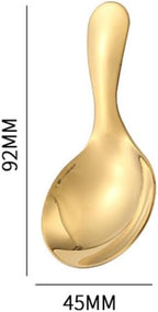 4 Pieces Gold Coffee Scoop Set, 1 Tablespoon Stainless Steel Measuring Spoons for Coffee, Tea, Sugar & Flour, Short Handle Tablespoon Measuring Spoon (Gold)