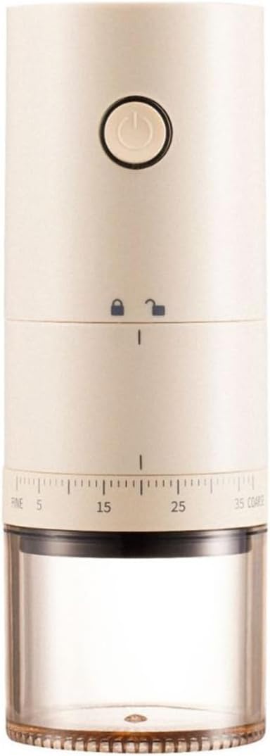 Portable Electric Burr Coffee Grinder with 38 Adjustable Grind Settings - USB Rechargeable Ceramic Core Conical Burr, Coffee Bean Grinder for Espresso, French Press, Travel, Camping, Home & Office Use