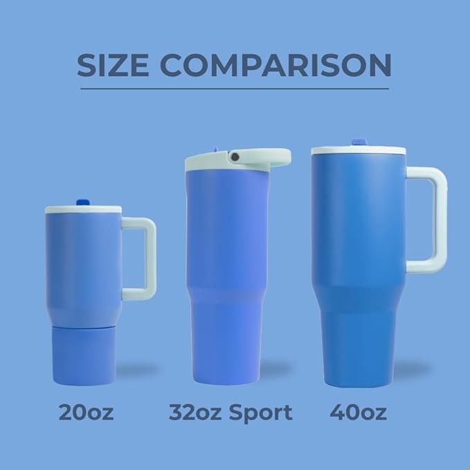 HydroJug Sport - Stainless Steel Tumbler with Straw, Vacuum Insulated, 32oz Leakproof Water Bottle, Ergonomic Design, Reusable, Dishwasher Safe, Rubber Base, Durable for Gym or Outdoors, Riptide