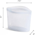 Stasher Premium Silicone Reusable Food Storage Bowl, Clear, Microwave, Sous Vide, Dishwasher, Oven and Freezer Safe, BPA Free, Leak-free, Eco-friendly, 2-Cup Bowl